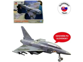 MaDe 25549 - Stíhacie lietadlo SK na zotrvačník na batérie so svetlom a zvukom
