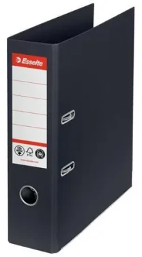 Esselte No. 1 čierna / Pákový zakladač / A4 / chrbát 75 mm / recyklovaný kartón (627569)