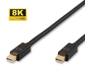 MicroConnect mini DisplayPort Kábel v1.4 1m čierna / 8K / 32.4Gbit/s (MDPMDP1BV1.4)