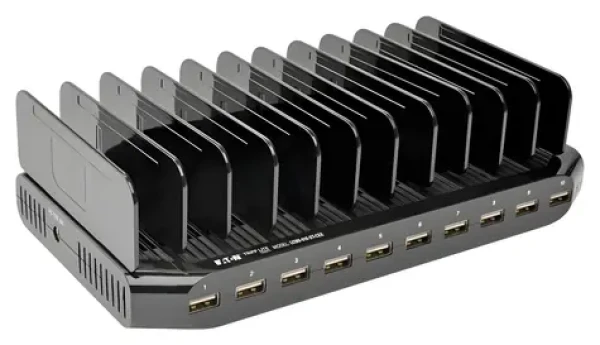 EATON Tripp Lite U280-010-ST-CEE / Nabíjacia stanica / 10x USB / 96W / nastaviteľné priehradky (U280-010-ST-CEE)