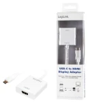 LogiLink USB-C na HDMI biela / Adaptér / USB 3.1 Gen1 / HDMI 1.4 / 4K 30Hz / 1080p 60Hz (UA0236A)