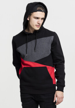 Zig Zag Hoody blk/red/cha L