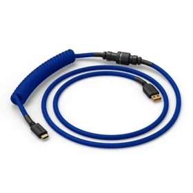 Glorious GMMK USB-C/USB-A krútený kábel 1.4m modrá / pre klávesnice Glorious / 1x USB-C(M) / 1x USB-A(M) (GLO-KB-ACC-CBL-COIL-CBLU)