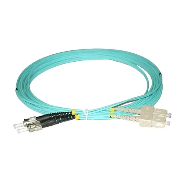 Xtendlan FO patch ST-SC / Optický patch kábel / 1 m / OM3 50/125 / Duplex / LS0H (FOP-STSC-D-1-50-OM3)