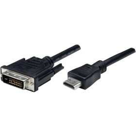 Manhattan HDMI / DVI káblový adaptér Zástrčka HDMI-A, DVI-D 24+1pol. Zástrčka 1.80 m čierna 372503-CG možno skrutkovať HDMI kábel; 372503-CG