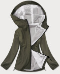 Letní dámská bunda v olivové barvě s podšívkou (HH036-7) Barva: odcienie zieleni, Velikost: S (36)