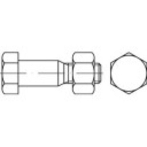 TOOLCRAFT TO-5435127 šesťhranná skrutka M12 55 mm vonkajší šesťhran DIN 7968 ocel 1 ks; TO-5435127