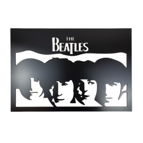 Veselá Stena Drevená nástenná dekorácia The Beatles čierna