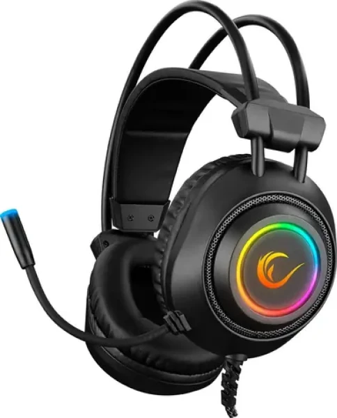 Rampage RM-K19 čierna / Herné slúchadlá / mikrofón / RGB / USB (RM-K19)