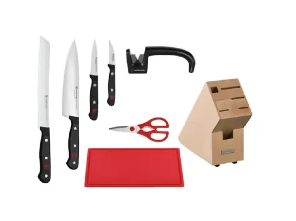 Wüsthof Blok s nožmi 4 ks / nožnice + brúsik + doštička (1095070801)