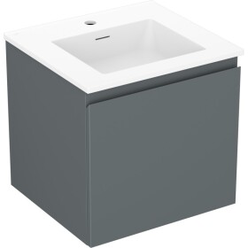 MEXEN/S - Orio kúpeľňová skrinka 50 cm s umývadlom Otis, 1 šuplík, grafit mat/biela mat 91A10-05047-1-BF66-W18M01