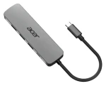 Acer 5-v-1 strieborná / USB-C hub / 3× USB-A 3.2 Gen1 / HDMI 4K 60Hz / PD 100W (HP.DSCAB.021)