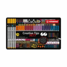 STABILO® Creative Tips - ARTY - 50 ks sada v plechu - URBAN - 10 rôznych farieb (89/50-6-20)