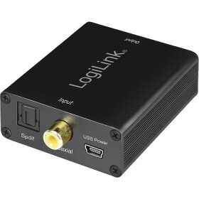 LogiLink CA0101 Toslink - cinch - jack audio adaptér čierna (4052792044805)