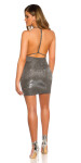 Sexy Party Glitter Mini Dress to tie up backless Einheitsgroesse