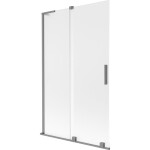 MEXEN/S - Velar L dvojkrídlová posuvná vaňová zástena 110 x 150, dekor, grafit metal 896-110-003-31-95