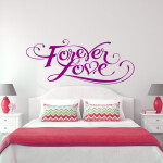 Veselá Stena Samolepka Forever love Farba: béžová, Veľkosť: 100 x 40 cm