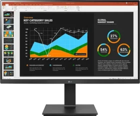 27" LG 27BQ75QB-B čierna / IPS / 2560 x 1440 / 16:9 / 1000:1 / 350cd-m2 / DP+HDMI / USB-C / Pivot (27BQ75QB-B)