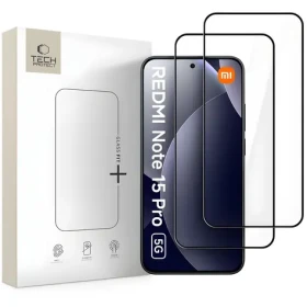 Tech-Protect Glass Fit+ čierna / Ochranné sklo pre XIAOMI Redmi Note 15 Pre 5G / 2 ks