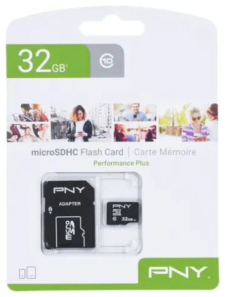 PNY Performance PLUS microSDHC 32 GB / Pamäťová karta / Class 10 (P-SDU32G10PPL-GE)