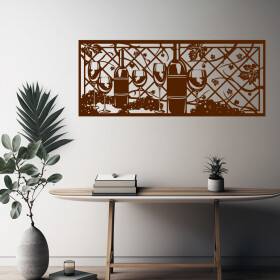 Veselá Stena Samolepka Vinná réva Farba: hnedá, Veľkosť: 80 x 32 cm