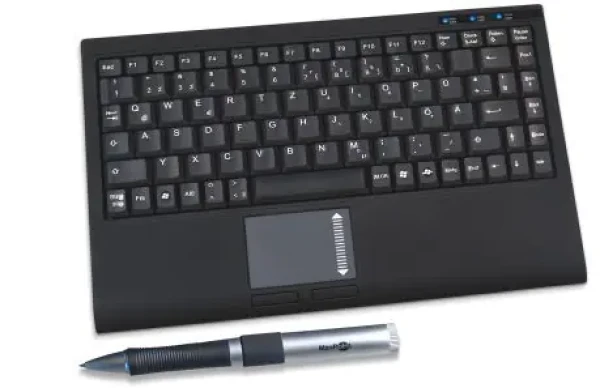 Keysonic ACK-540U+ (US) čierna / Mini klávesnica / Touchpad / USB (12862)