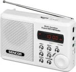 Sencor SRD 215 W biela / Prenosné rádio / FM / lithiová batéria / USB / microSD (8590669117826)