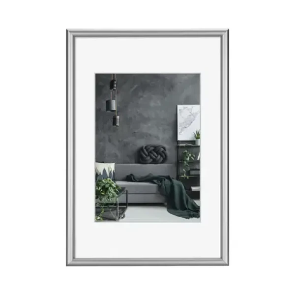 HAMA rámček hliníkový DETROI strieborná / 70x100 cm / plastové sklo (63860)