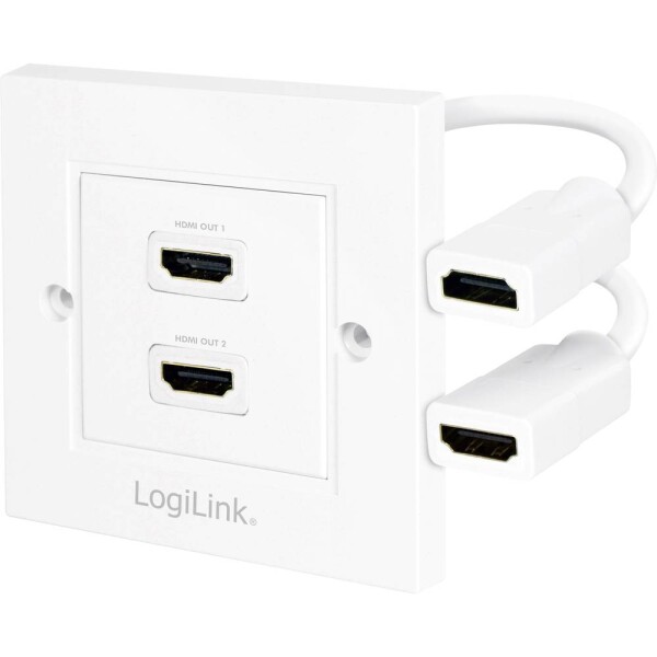 LogiLink AH0015 HDMI adaptér [1x HDMI zásuvka - 2x HDMI zásuvka] biela; AH0015