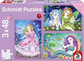Schmidt Puzzle Princezná, víla a morská panna