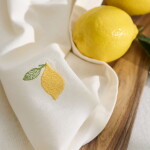 Ib Laursen Látkový obrúsok s výšivkou Summer Vibes Lemon