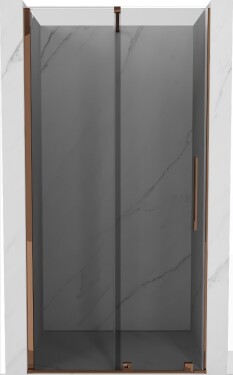 MEXEN/S - Velár posuvné sprchové dvere 110, grafit, ružové zlato 871-110-000-41-60