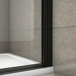 H K - Sprchové dvere jednokrídlové BLACK SAFIR D1 100, 98,7-101,7x 200 cm SE-BLACKSAFIRD1100SET