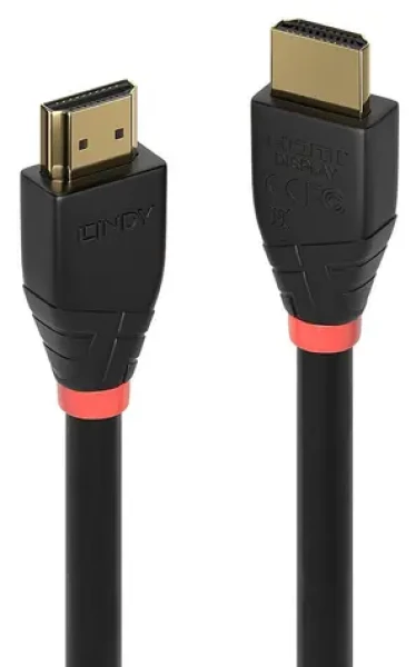 Lindy Aktívna čierna / HDMI kábel / 25 m / HDMI 2.0 18G / 4K 60Hz / pozlátené konektory (41074)