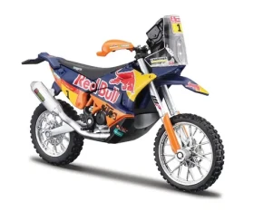 Bburago Motocykel Red Bull KTM Factory Racing - KTM Rally 2019 - Dakar Rally