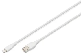 Digitus USB-A - Lightning biely / Dátový kábel / USB 2.0 / MFi certifikácia / 1 m (AK-600108-010-W)