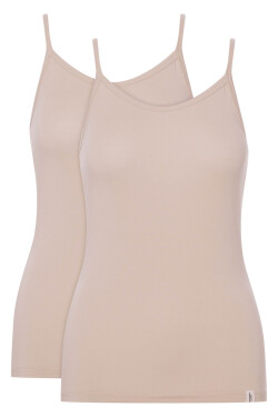 DÁMSKE TRIČKO 42861 MODRÉ 3 2 PAK SS25 Béžová 2XL