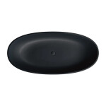 OMNIRES - SHELL M+ voľne stojaca vaňa, 160 x 75 cm, s odpadom, čierna láva SHELLWWBLV