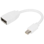 Digitus adaptér Konektor DisplayPort, Mini DisplayPort konektory 0.15 m biela DB-340405-001-W Kábel DisplayPort; DB-340405-001-W