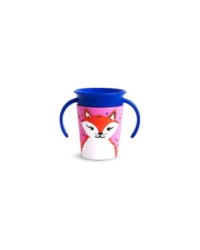 Munchkin - Juniorský hrnček WildLove 360° s uškami 177 ml - líška / od 6 mesiacov (5019090517744)