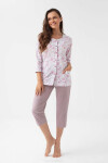 Luna 388 3/4 M-2XL Z25/26 dámske pyžamo bez zipsu modrá M