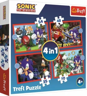 Trefl - Puzzle - Sonic: Dobrodružná jazda 4v1
