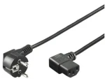 Goobay 50080 čierna / Napájací kábel / CEE 7/7 - IEC C13 / zahnutý / 2 m (50080)