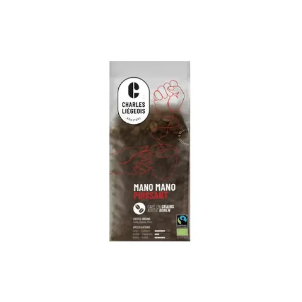 Charles Liégeois Mano Mano Puissant 250 g / Zrnková káva / zmes Arabica Robusta (5411651106105)