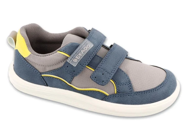 BEFADO 004Y012 tenisky BAREFOOT STRAPI šedo modré 34 004XY012_34