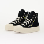 Tenisky Converse Chuck Taylor All Star Lift Floral Embroidery Black/ Egret/ Flamingo Fade EUR 39.5