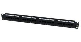 StarTech 24portový patch panel / Patch panel / CAT6 / 24 portov RJ-45 / 1U / čierny (C6PANEL24)