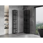 MEXEN/S - Mist-F Duo sprchovací kút skladacie dvere pravá 70 x 75, čierna kratka, čierna 8A6-070L-075P-70-77