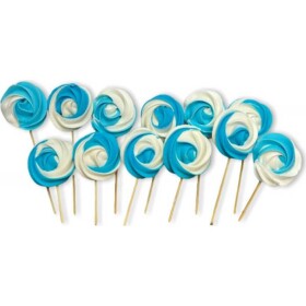 Cukríkové lízatká modro-biele, 14 ks - I LOVE CAKES - I LOVE CAKES
