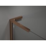 MEXEN/S - Velar L sprchovací kút, posuvné dvere 120 x 80, grafit, ružové zlato 871-120-080-43-60